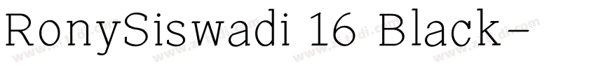 RonySiswadi 16 Black字体转换